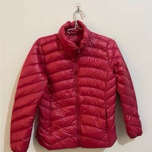 Uniqlo Women's Vibrant Red Puffer Jacket